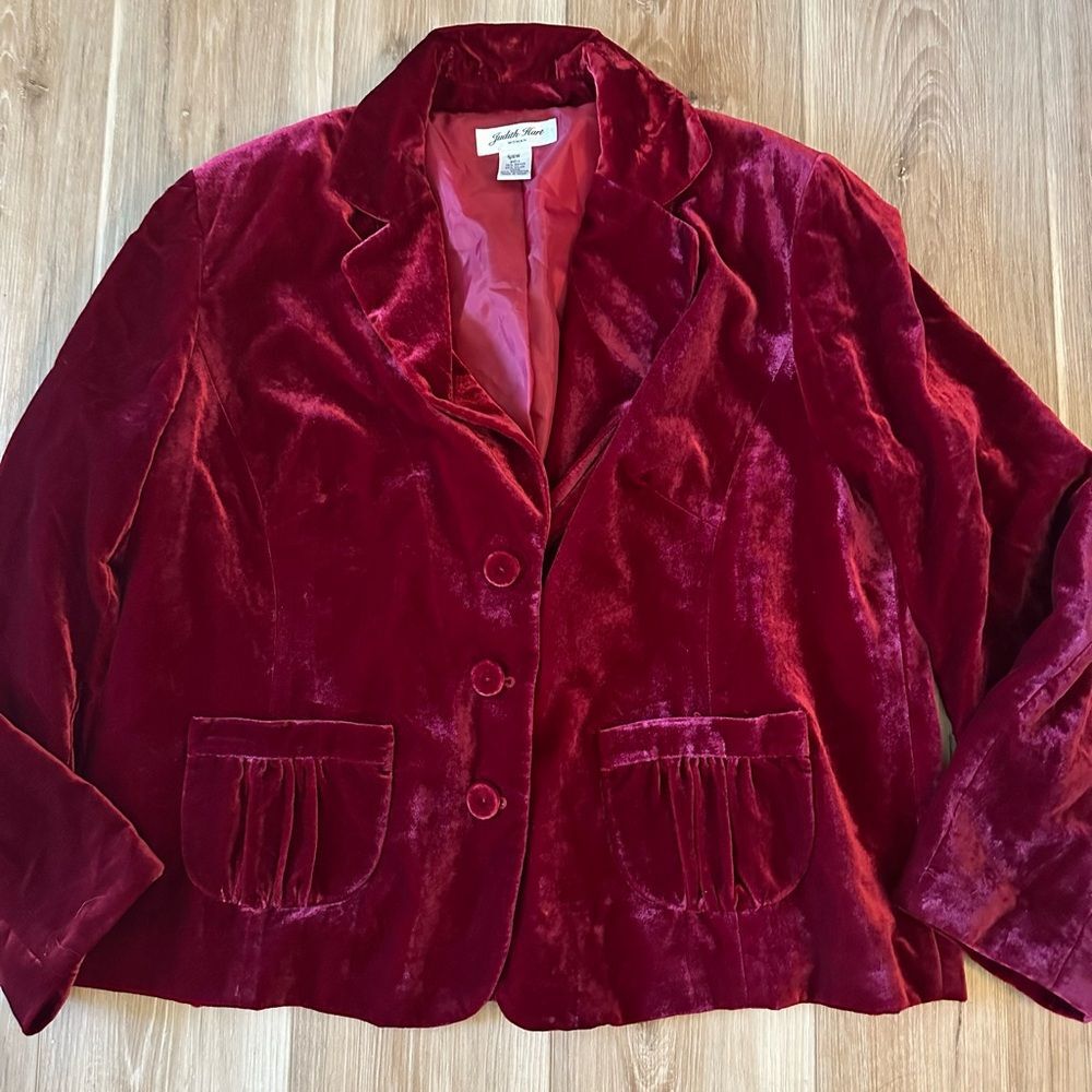 Vintage Judith Hart Ted Velvet Blazer 16W